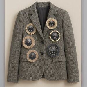 Hand Crafted Monochrome Brooch (each 45$)